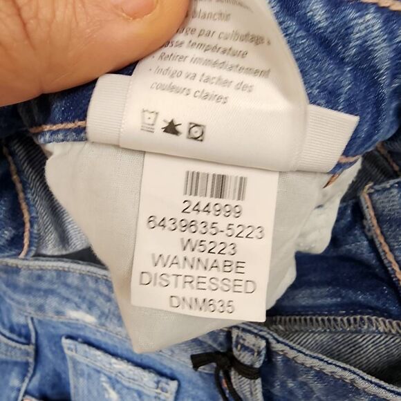 Paige Sarah Straight High Rise Women’s Jeans Size 32 Blue Denim 30” Inseam NWT - Picture 9 of 10